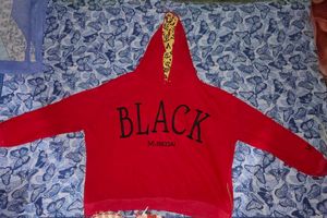 Red Graphic Print Hoodie