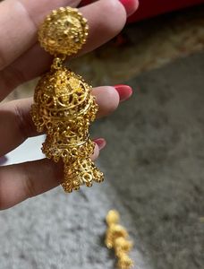 Golden Three Layered Jhumka