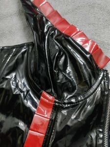Black And Red Trim Vinyl Corset