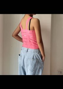 Pink Cute Crop Top