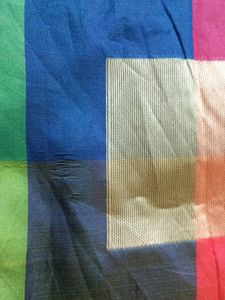 Multicolor Saree in good condition without blouse.
