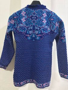 Floral Pattern Knitted Sweater