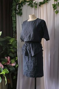 Korean Navy Blue Dress