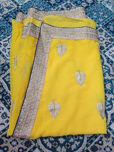 Yellow Embroidered Dupatta