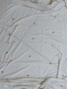Trendy Beautiful Embroidery Work Saree