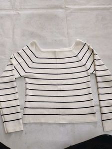 Striped Boat Neck Top
