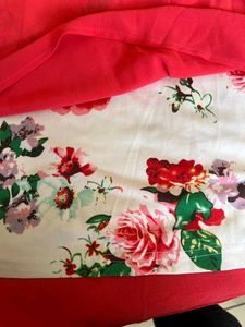 Coral &amp; Floral Sleeveless Top