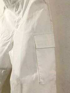 straight fit white cargo