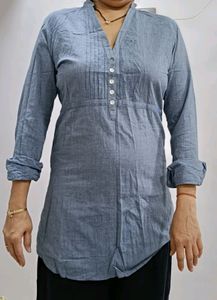 Zara Brand Beautiful Shirt Denim  Cotton