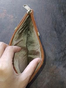 Pouch Bag Cum Purse With Single Zip