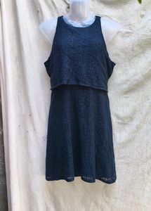 I CUTE NAVY BLUE DRESS