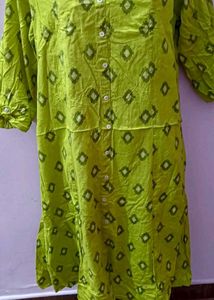 xxl collar green kurta