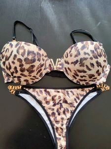 Leopard Print  Bra Panty Set