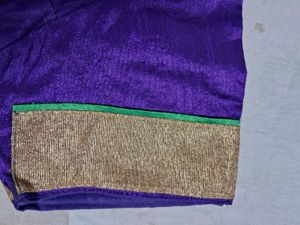 Purple Stitched Saree Blouse