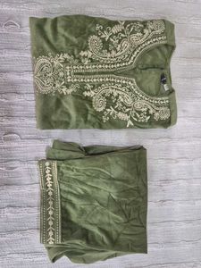 Green Embroidered Dress