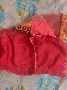 Embroidered Peach Blouse