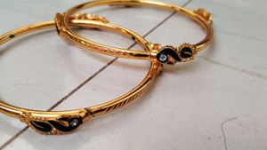 Peacock Design Beautiful Golden Bangles