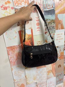 Black Glossy Handbag