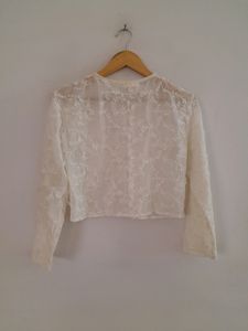 Off White Embroidered Top (Women&#39;s)