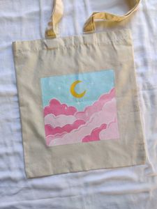 Cute Moon &amp; Clouds Tote Bag🌜💖
