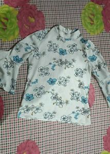 Floral Top with Bell Sleeves