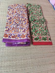 Combo Pack Of Two Cotton saree Without Blouse