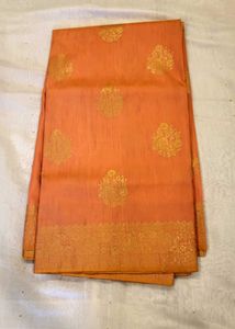 Elegant Orange Silk Saree