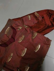 Red & Gold Embellished Indian Outfit
