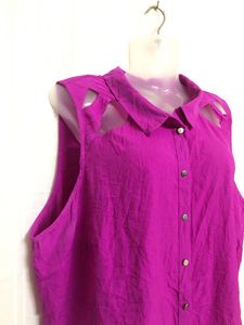 Worthington Pink Rose Sleeveless Shirt Top