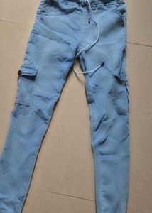 Sky Blue Cargo Joggers – Comfy Meets Cool