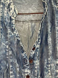 Denim Look Top 3XL