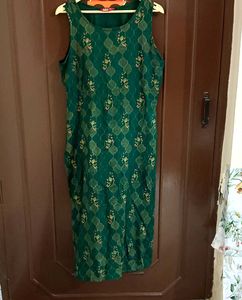 bottle green kurti