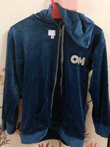 Blue Velvet Zip-Up Hoodie set xs and S 32" to 36"