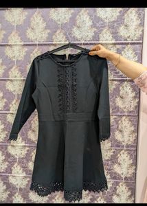 Zara Elegant Black Lace Dress