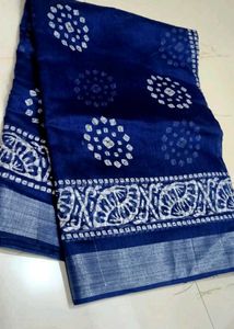 Navy Blue Saree Cotton
