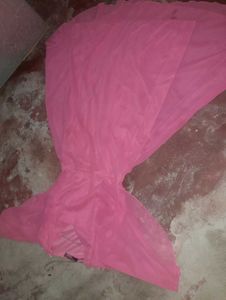Hellodesign Pink Chiffon Overlay Maxi Dress