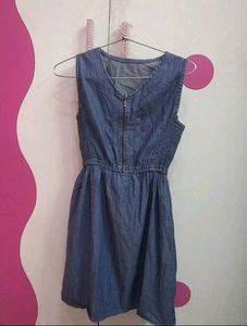 Denim Top With Front Zip