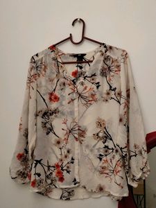 H n M Beautiful Flower Print Tops