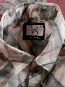 Abstract Pattern Corduroy Shirt