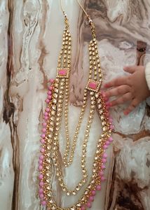 Pink Kundan Bridal Jewellery
