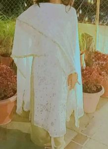 White Embroidered Kurta Set