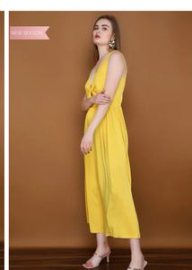 Yellow Cutout Jumpsuit