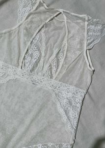 White Lace Bodysuit