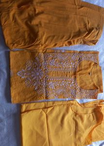 Yellow Lakhnowi 3pc Suit