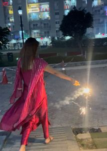 Silk Pink Kurta Set (wore once for pictures)