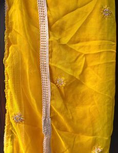 Yellow Embroidered Dupatta