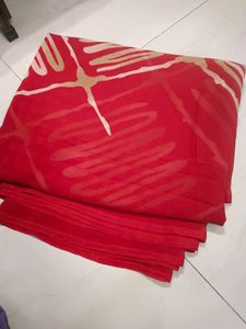Red Patterned Scarf