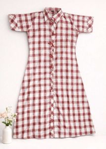 Red & White Checkered Dress