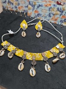 Yellow Handmade Choker Set