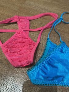Pink &amp; Blue Thong Set